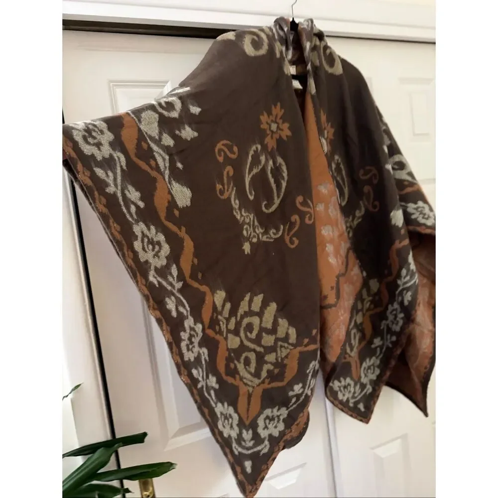 Free People Brown Printed Duster Top